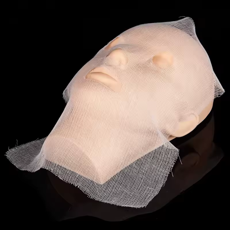 500/100 pièces masque de gaze pour le visage Ultra-mince pur coton jetable