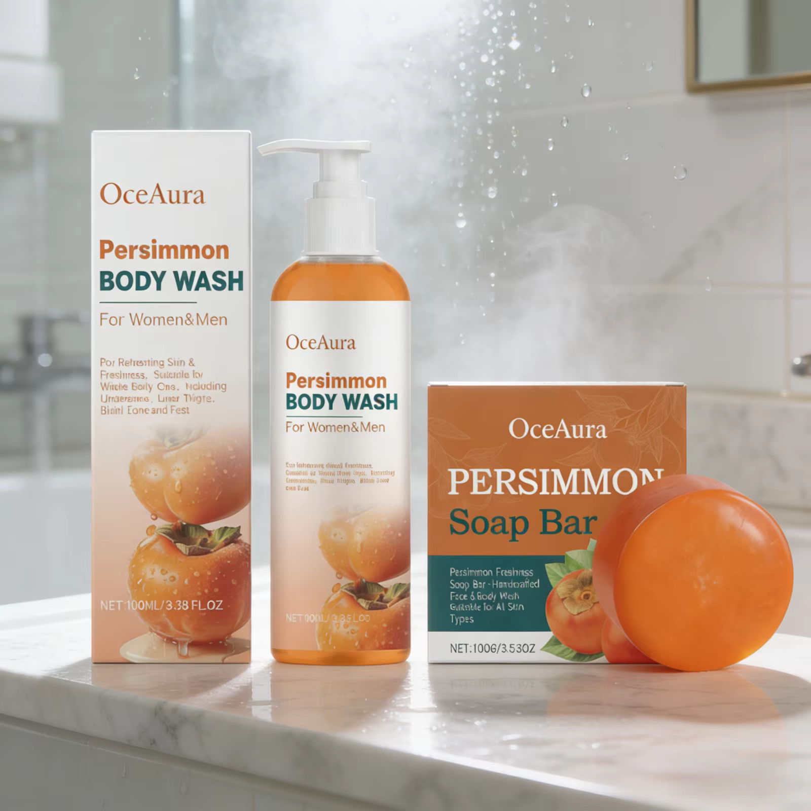 Ensemble de gel douche OceAura Persimmon