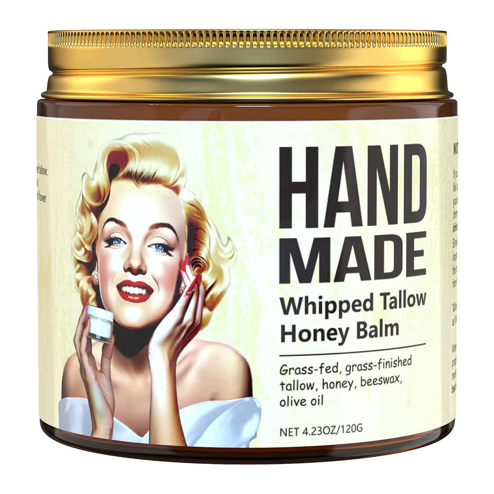 Crème Visage Fouettée au Suif et au Miel Faite Main ENVISHA – Hydratante