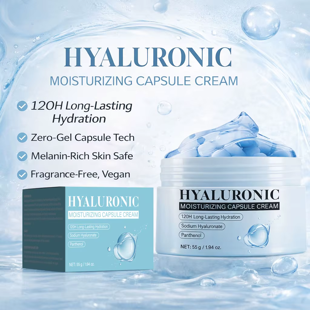 Crème en capsules à l'acide hyaluronique