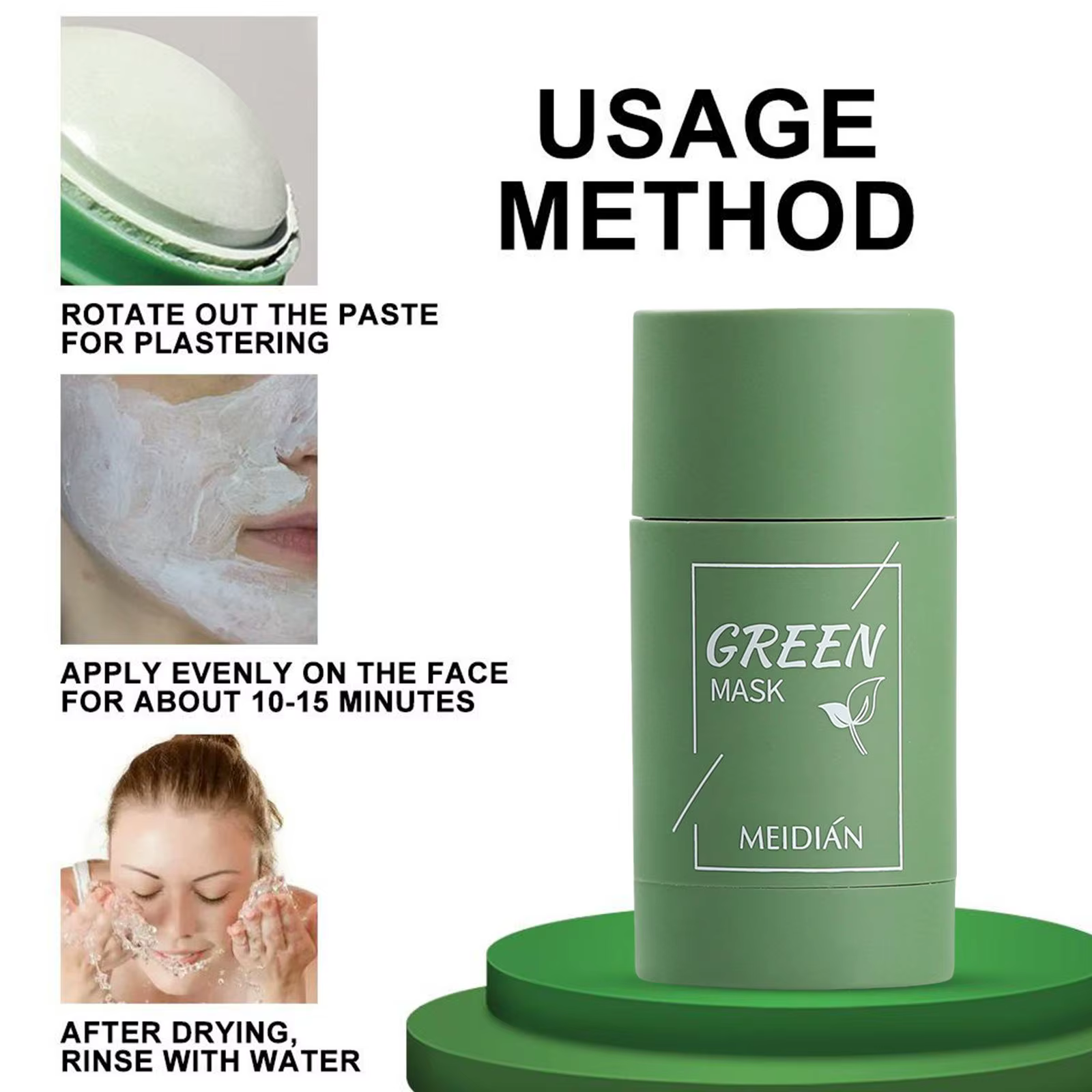 Masque nettoyant solide au thé vert