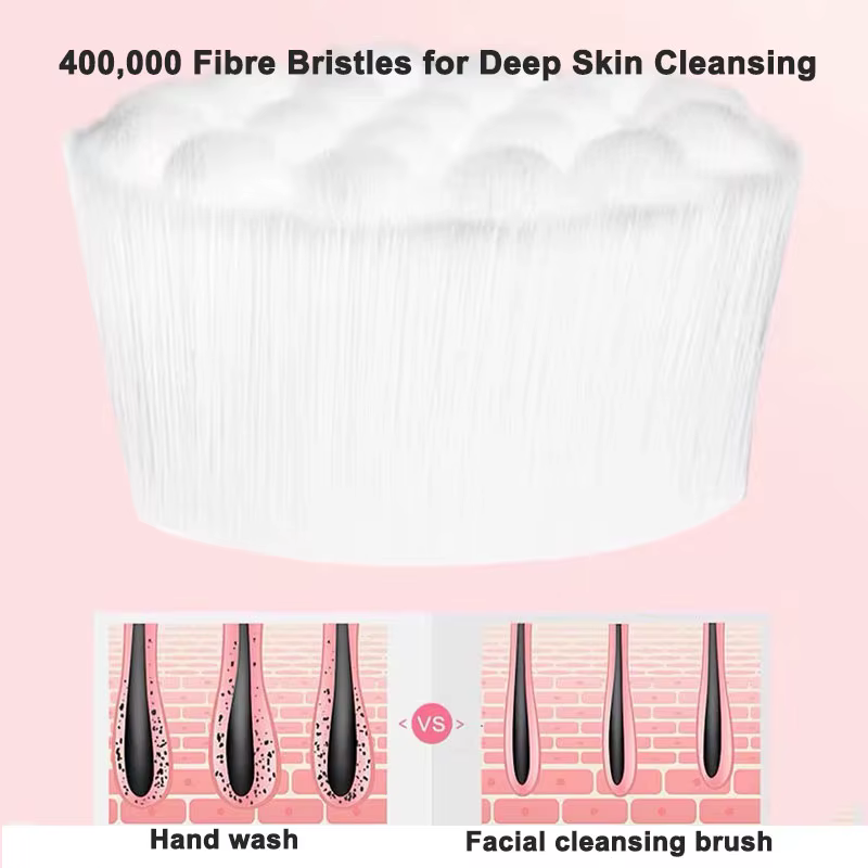 Brosse faciale Double face avec poils en Silicone souple