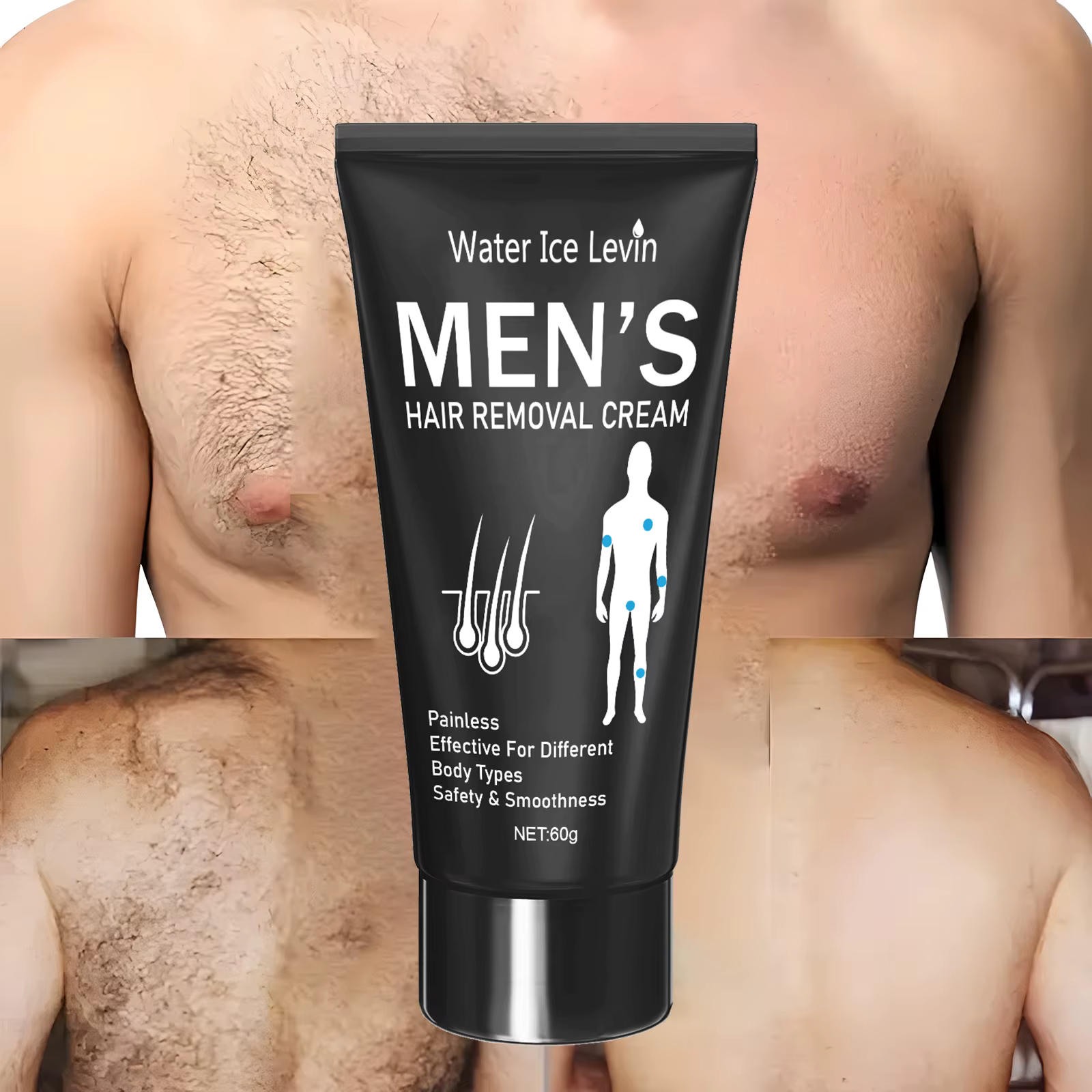 Crème dépilatoire 60g pour hommes et femmes