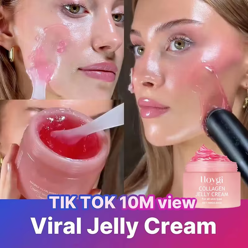 Crème Visage Gelée au Collagène 100g – Soin SPA Nourrissant Hydratant – Resserre les Pores