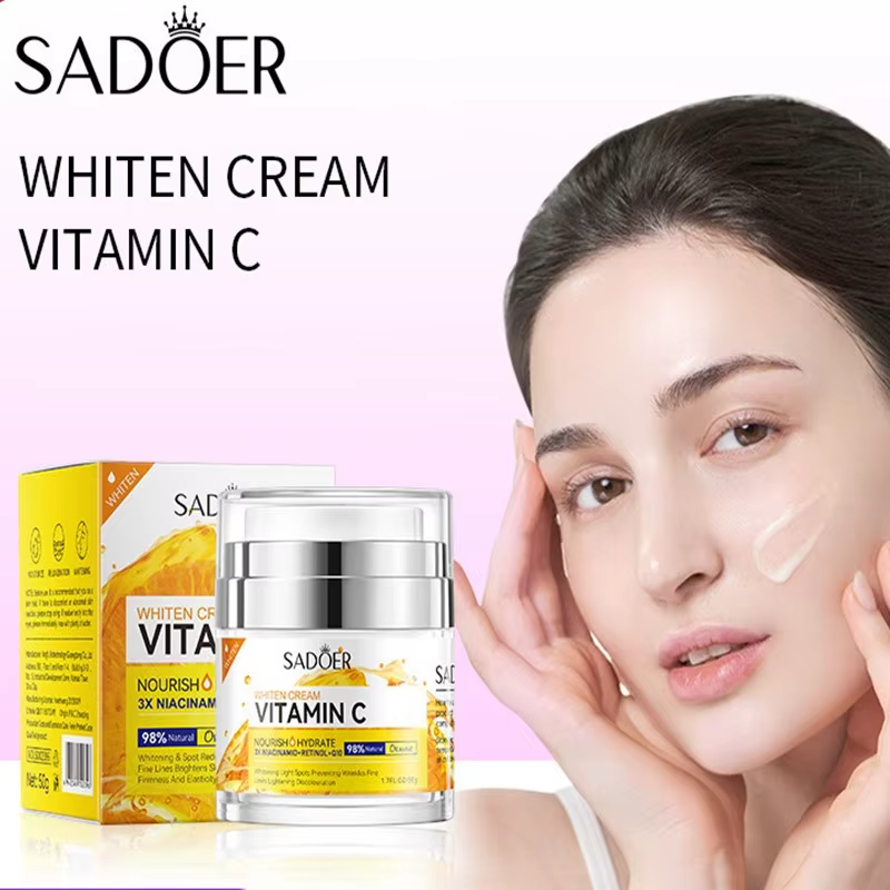 SADOER vitamine C collagène crème pour le visage Anti-rides hydratant blanchissant