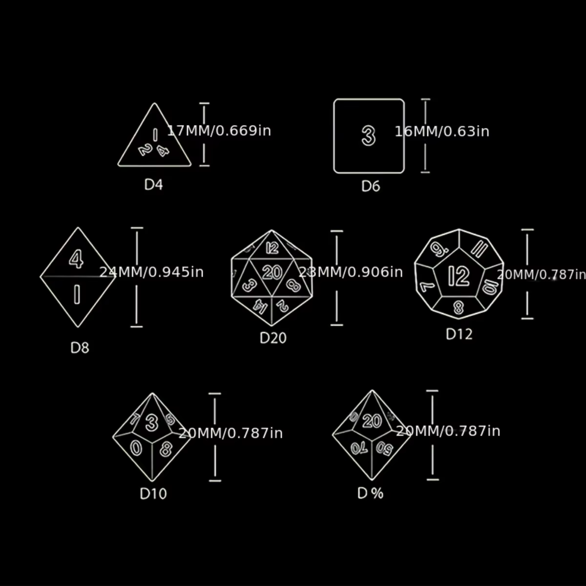 Jeu de dés polyédriques transparents D & D COC, 7 pièces/ensemble, flacon de Potion fantaisie RPG | Jeu de dés DND donjons et dragons pour jeux de table