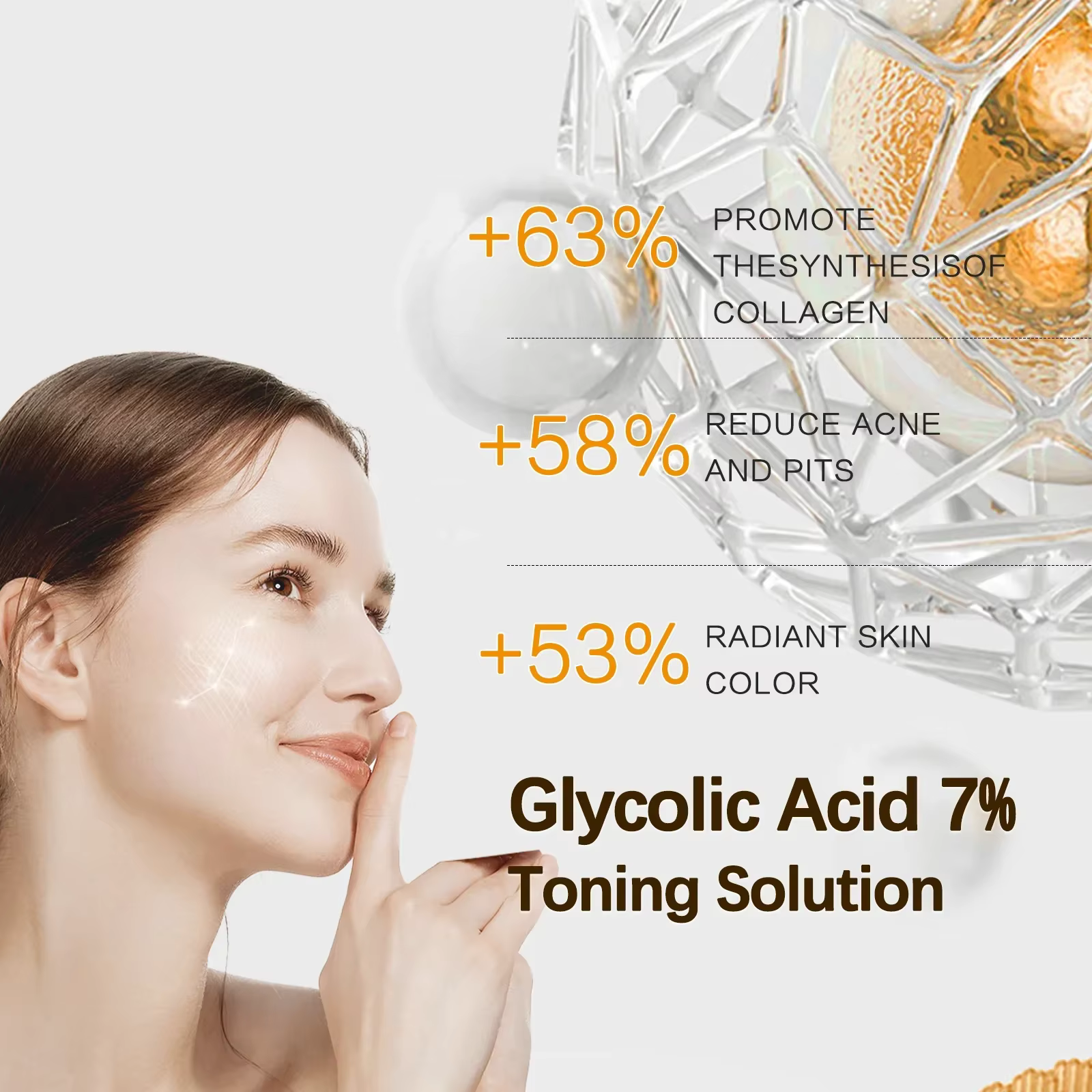 Solution tonifiante à l'acide glycolique 7% pour cent