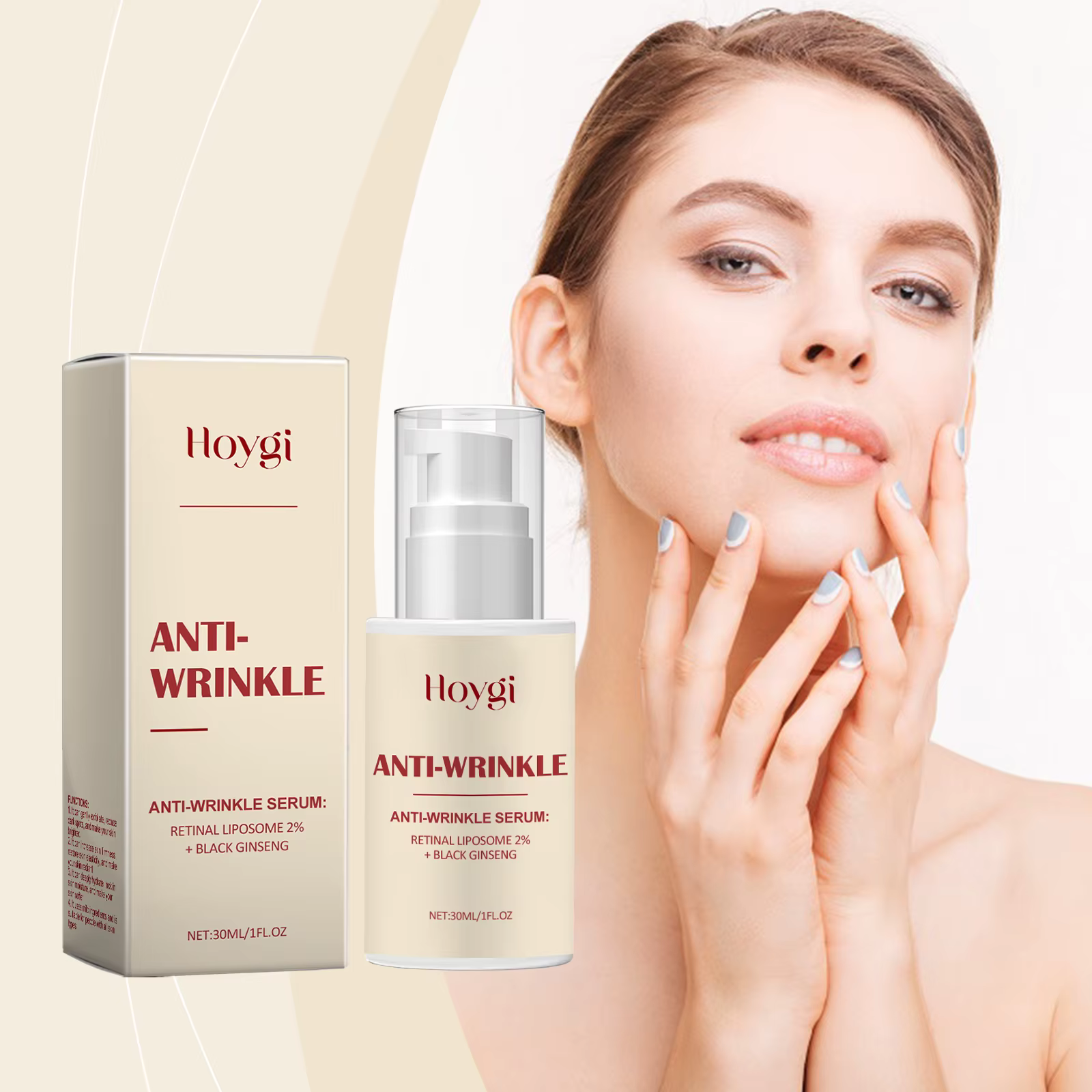 Séoul 1988 2% réinale Anti-âge rides sérum Ginseng Essence du visage raffermissant Pores éclaircissant